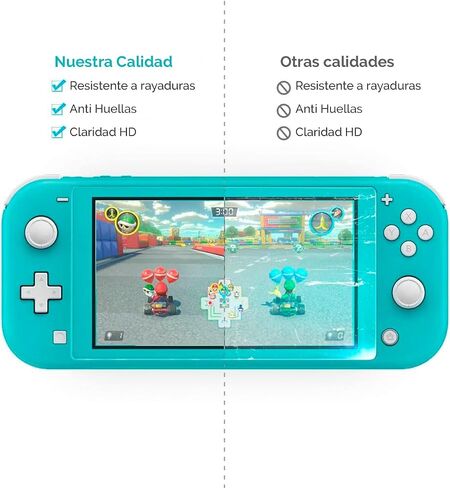 2 Pack Tempered Glass Mica for Nintendo Switch Tempered Glass 9H 0.33 mm Thickness 2 Pieces Compatible with Nintendo Switch (Nintendo Switch Lite 2019) in Saudi Arabia