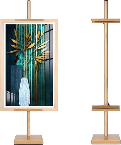 Adjustable Tabletop Easel Stand for Picture Frames up to 30" H - Metal Frame Holder Stand for Sign, Artwork, Canvas Display - Compact Black Small Easel Stands for Home Office Galleries in Kuwait