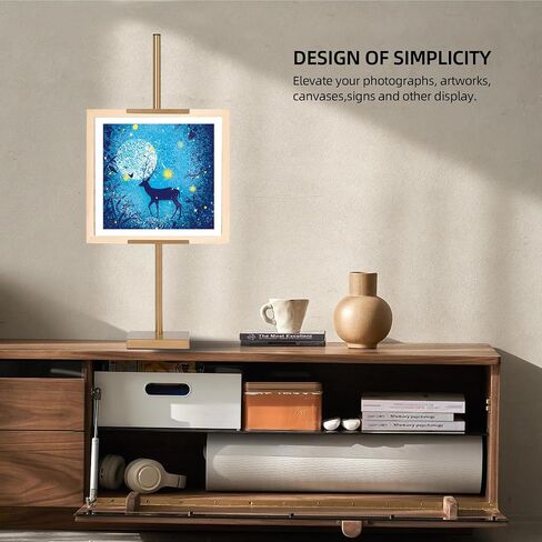 Adjustable Tabletop Easel Stand for Picture Frames up to 30" H - Metal Frame Holder Stand for Sign, Artwork, Canvas Display - Compact Black Small Easel Stands for Home Office Galleries in Kuwait