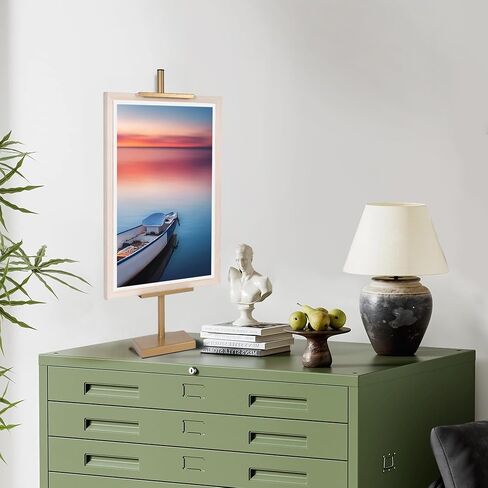 Adjustable Tabletop Easel Stand for Picture Frames up to 30" H - Metal Frame Holder Stand for Sign, Artwork, Canvas Display - Compact Black Small Easel Stands for Home Office Galleries in Kuwait