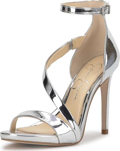 Jessica Simpson Women's Rayli Heeled Sandal, White Satin, 6.5 in Saudi Arabia