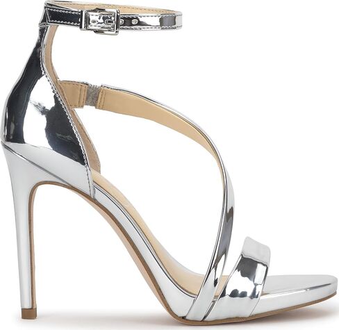Jessica Simpson Women's Rayli Heeled Sandal, White Satin, 6.5 in Saudi Arabia