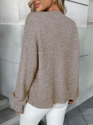 LILLUSORY Womens Crew Neck Button Down Cozy Cardigan Sweater Fall Outfits 2025 in Saudi Arabia