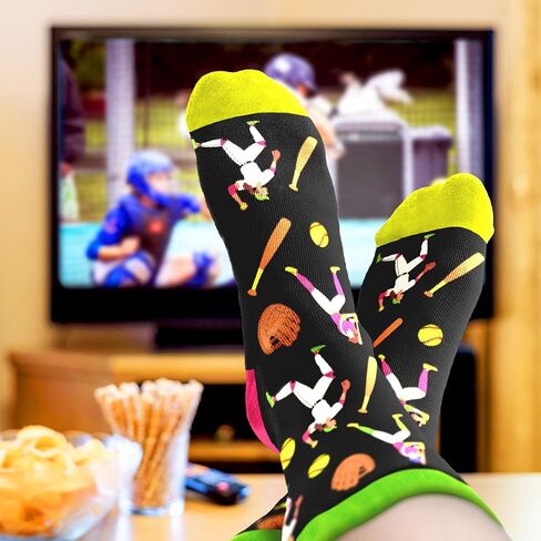 Softball Accessories for Girls - Pink Softball Socks, Ideal Christmas Gifts for Kids and Teen Girl Gifts, Great Stocking Stuffers for Girls, Perfect Softball Gift for Moms and Fans in Kuwait