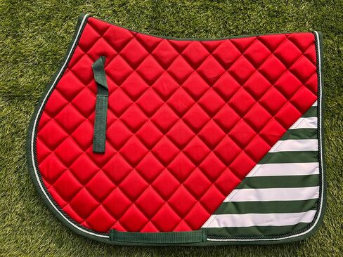 Xmas Santa Elf Christmas Decorations English Saddle Pad Set Numnah Horse Ear Bonnet Saddle Cloth Saddle Blanket Horse Riding Wears in Saudi Arabia