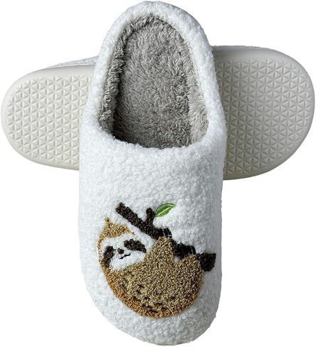 Fuzzy Animal Slippers for Womens & Mens Cute Funny Comfortable Slippers Soft Plush Winter Warm Home Slippers in Saudi Arabia