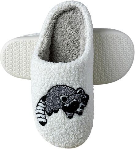 Fuzzy Animal Slippers for Womens & Mens Cute Funny Comfortable Slippers Soft Plush Winter Warm Home Slippers in Saudi Arabia