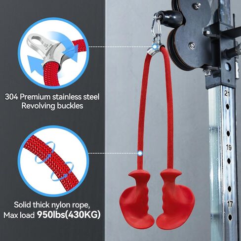 Tricep Rope Ergonomic Tricep Pull Down Attachment 36In - Rope Attachment for Cable Machine Pulley System Gym Home Triceps Rope Cable Attachment Workout Equipment in Saudi Arabia