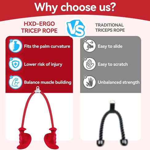 Tricep Rope Ergonomic Tricep Pull Down Attachment 36In - Rope Attachment for Cable Machine Pulley System Gym Home Triceps Rope Cable Attachment Workout Equipment in Saudi Arabia