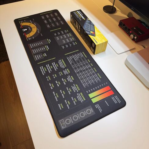 Mixing & Mastering Cheat Sheet Mousepad – 35×25cm (13.8"x9.8") & 80×30cm (31.5"x11.8") – Studio Desk Mat for Music Producers, DJs & Engineers – LED Version Available in Saudi Arabia