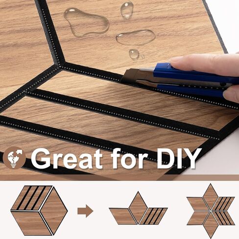 لوحات صوتية Mollywell Hexagon، Black Oak TW4، مقاس 14 × 12 × 0.4 بوصة، 12 حزمة | قشرة خشبية | لوحات حائط عازلة للصوت عالية الكثافة | بلاط حائط ذاتي اللصق يخفف الصوت | المسرح المنزلي | غرفة الألعاب| in Kuwait
