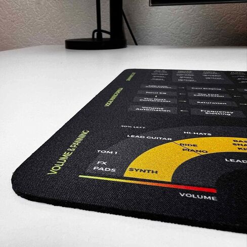 Mixing & Mastering Cheat Sheet Mousepad – 35×25cm (13.8"x9.8") & 80×30cm (31.5"x11.8") – Studio Desk Mat for Music Producers, DJs & Engineers – LED Version Available in Saudi Arabia