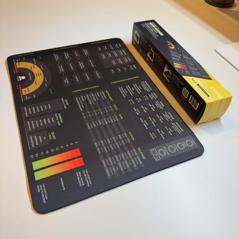 Mixing & Mastering Cheat Sheet Mousepad – 35×25cm (13.8"x9.8") & 80×30cm (31.5"x11.8") – Studio Desk Mat for Music Producers, DJs & Engineers – LED Version Available in Saudi Arabia