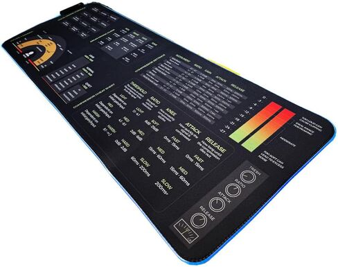 لوحة ماوس ورقية للمزج والإتقان - 35×25 سم (13.8×9.8") و80×30 سم (31.5×11.8") - سجادة مكتب استوديو لمنتجي الموسيقى ودي جي والمهندسين - نسخة LED متاحة in Kuwait