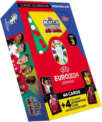 Topps Official Euro 2024 Match Attax - Mega Tin 3 - أيقونات عالمية، محايدة in Saudi Arabia
