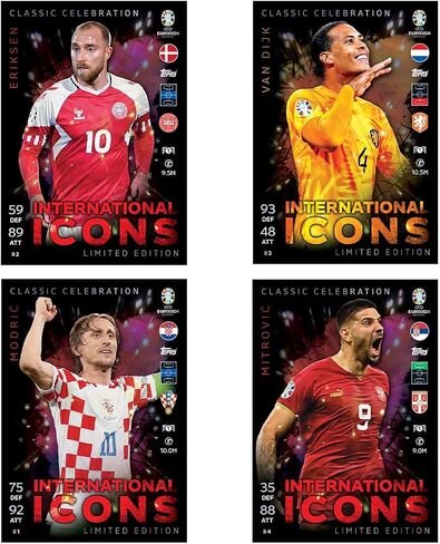 Topps Official Euro 2024 Match Attax - Mega Tin 3 - أيقونات عالمية، محايدة in Saudi Arabia