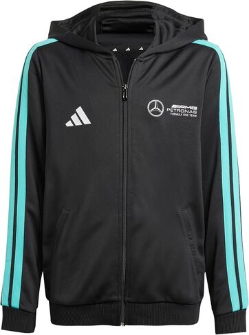 قميص مرسيدس للأولاد من أديداس - AMG Petronas Formula One Team بغطاء رأس كامل in Saudi Arabia