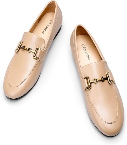 C.Paravano Loafers for Women,Penny Loafers Slip-ons Flats Shoes Comfortable Dressy for Business & Casual Wear, Round Toe Moccasin for Walking in Saudi Arabia