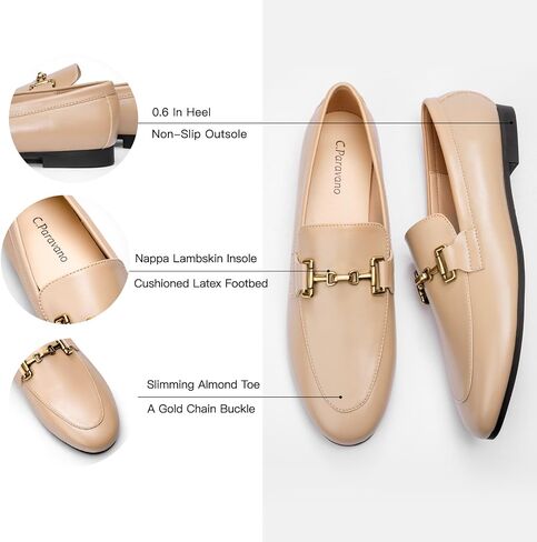 C.Paravano Loafers for Women,Penny Loafers Slip-ons Flats Shoes Comfortable Dressy for Business & Casual Wear, Round Toe Moccasin for Walking in Saudi Arabia