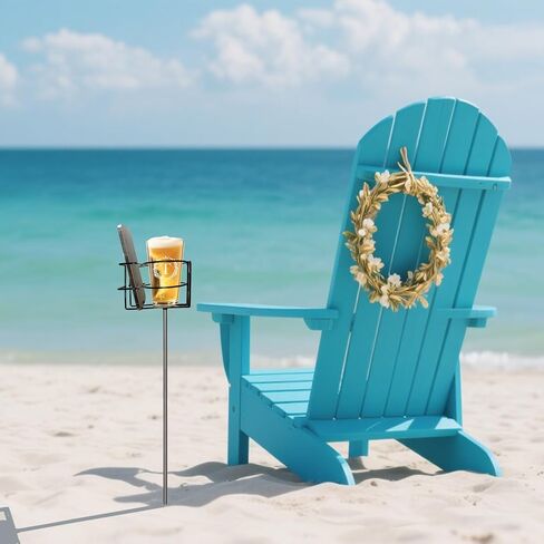 Outdoor Cup Holders Beach Metal Drink and Phone Holder,Portable Heavy Duty 4-Piece Beer & Beverage Stakes Set,Suitable for Oudoors Activitie,Camping & Picnics,Yard Party,Holds Cans,Bottles & Cups in Saudi Arabia