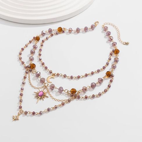 Rapunz Sun Necklace for Women Tangled Necklace Gold Sun Necklaces Opal Pendant Neckalces Healing Crystal Necklaces Christmas Trendy Jewelry in Saudi Arabia