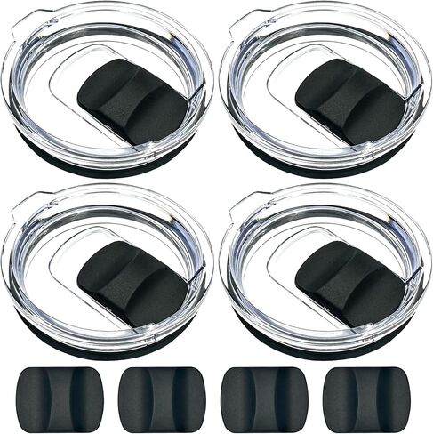 4 Pack 20 oz Replacement Lids Compatible with YETI 20 oz Tumbler, 10/24 oz Mug & 10 oz Lowball，Spill Proof Cup Lids with 4 Magnetic Slider Replacement, BPA Free, Travel Ready in Saudi Arabia