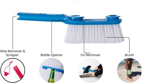 LISS Premium Accessorie Bundle with Insulated Surf Wax Box and Surfboard Fin Removal - Sand Remover Bristle Brush in Saudi Arabia