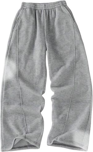 SOLY HUX Boy's Casual Sweatpants Elastic Waist Wide Leg Baggy Athletic Pants with Pockets in Saudi Arabia