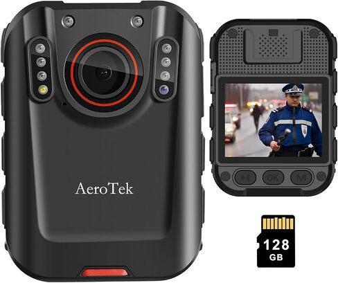 2K Body Camera, Police Body Cam with 64GB Video Recording and Ultra Infrared Night Vision, Body Worn Camera for Law Enforcement Recorder in Saudi Arabia
