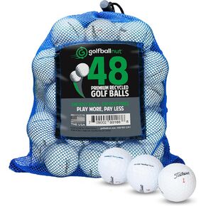 تم استخدامها وإعادة تدويرها من أجل Titleist Mix Mint 5A (أبيض وأصفر وألوان) (24 و48) تتضمن حقيبة شبكية لكرات الجولف in Kuwait