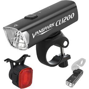 VANSPARK CL1200 Bike Lights, 1200 Lumens Cut Off Beam Bike Headlight, USB-C Rechargeable Bicycle Lights, CNC-Machined Aluminum Body Waterproof Bicycle Headlight, Kind Beam for Urban Cyclists in Saudi Arabia