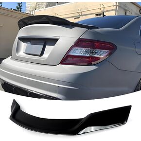 جناح المفسد الجذع الخلفي مناسب لـ Mercedes C-Class C250/ C300/ C350/ C63 W204 4-Door Sedan 2008-2014 Gloss Black AMG Style Decklid Lip Accesories in Kuwait