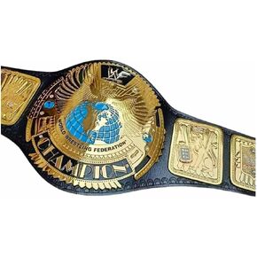 Big Eagle Championship Belt Leather Wrestling Belt, Adult Size, (2MM) Brass, Black & Gold in Saudi Arabia