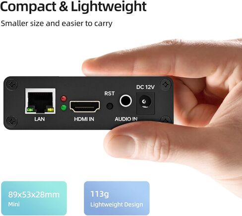 USB IP to HDMI HD Video Decoder- H.265/H.264 IP Camera & Streaming Mini Decoder for SRT/HTTP/RTSP/RTMP/M3U8/FLV/UDP,Support YouTube/Facebook/Twitter/Ig, LCD Display & Broadcast Platform in Kuwait