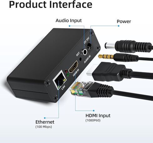 USB IP to HDMI HD Video Decoder- H.265/H.264 IP Camera & Streaming Mini Decoder for SRT/HTTP/RTSP/RTMP/M3U8/FLV/UDP,Support YouTube/Facebook/Twitter/Ig, LCD Display & Broadcast Platform in Kuwait