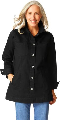 Habitat Women's Long Stretch Denim Boyfriend Jacket - 11410 in Kuwait