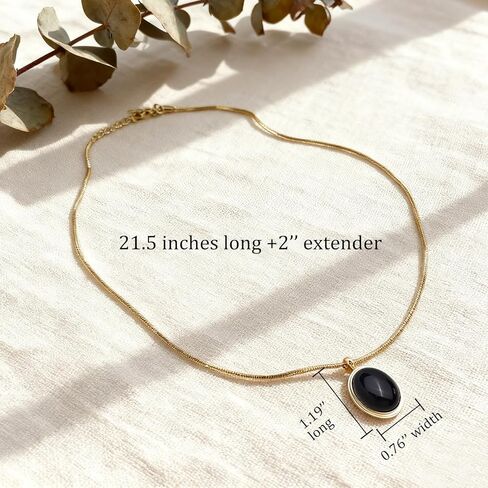 Sonateomber 14k Gold Tigers Eye Stone قلادة قلادة للنساء ، وبيان مكتنزة بيضاوي الأحجار الكريمة قلادة الخريف حفل زفاف حفلة موسيقية الهدية المجوهرات in Saudi Arabia