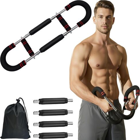 Twister Arm Trainer, Chest Workout Equipment 10-Level Adjustable (30-110 lbs), Adjustable Chest Exerciser with 4 Springs for Men Women, Home Gym Strength Builder, Portable Muscle Toner in Saudi Arabia