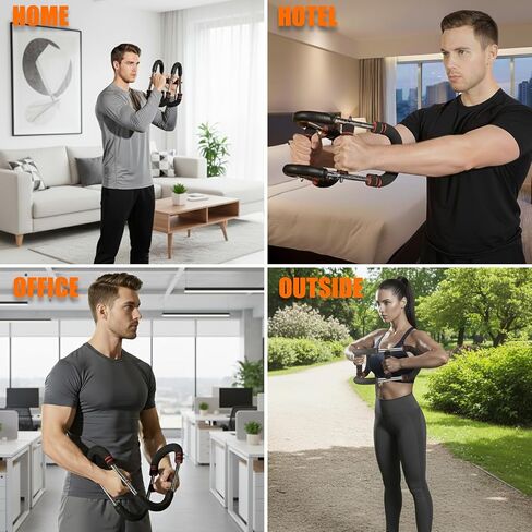 Twister Arm Trainer, Chest Workout Equipment 10-Level Adjustable (30-110 lbs), Adjustable Chest Exerciser with 4 Springs for Men Women, Home Gym Strength Builder, Portable Muscle Toner in Saudi Arabia