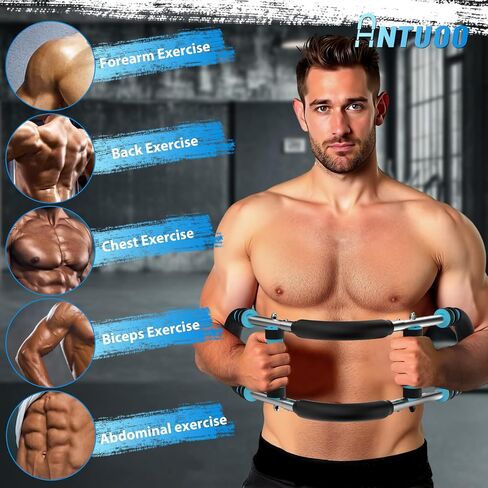 Twister Arm Trainer, Adjustable 3 Resistance Levels 60-100 lbs, Chest & Arm Workout Equipment for Men & Women, Power Twister Bar, Workout Tool in Saudi Arabia