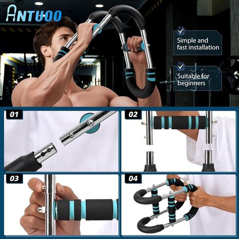 Twister Arm Trainer, Adjustable 3 Resistance Levels 60-100 lbs, Chest & Arm Workout Equipment for Men & Women, Power Twister Bar, Workout Tool in Saudi Arabia