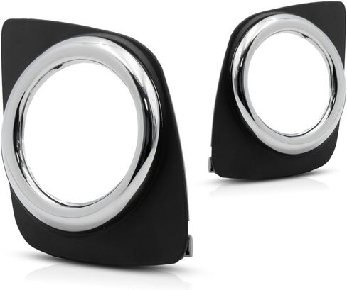 For Toyota RAV4 Fog Light Cover 2009 10 11 2012 Driver and Passenger Side Pair/Set | Black/Chrome | w/Fog Light Hole | Base/Sport Model | DOT Certified | TO1038129, TO1039129 | 521280R010, 521270R010 in Saudi Arabia