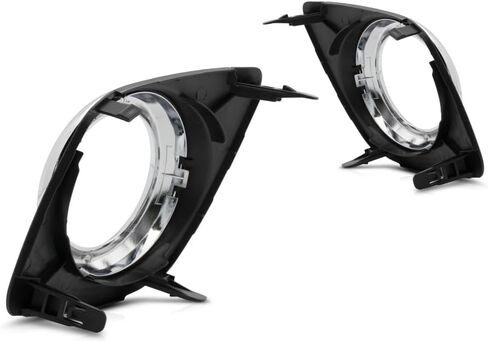 For Toyota RAV4 Fog Light Cover 2009 10 11 2012 Driver and Passenger Side Pair/Set | Black/Chrome | w/Fog Light Hole | Base/Sport Model | DOT Certified | TO1038129, TO1039129 | 521280R010, 521270R010 in Saudi Arabia