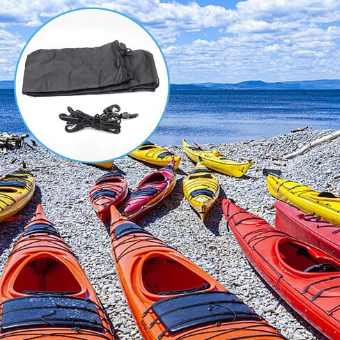 420D Kayak Cockpit Cover, 60 X 29 Inch Cockpit Square Waterproof Cover, for Indoor and Outdoor Storage, Black in Saudi Arabia