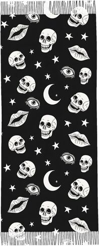 IBILIU Oversize Scarf for Women Delightful Doggies Bulldog Dog Scarf Tassel Scarves Fall Winter Shawl Wraps in Kuwait