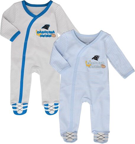 Outerstuff NFL Teams Newborn Unisex Baby Soft Cotton Footie Pajamas Set, 2-Pack (0m-9m) in Saudi Arabia
