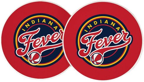 Desert Cactus Indiana Fever Car Accessories WNBA Women's Basketball League Absorbent Sandstone Cup Coasters Licensed Product Set of 2 (Design B) in Saudi Arabia