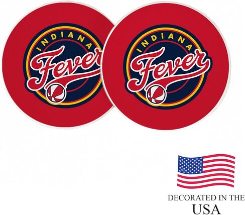 Desert Cactus Indiana Fever Car Accessories WNBA Women's Basketball League Absorbent Sandstone Cup Coasters Licensed Product Set of 2 (Design B) in Saudi Arabia