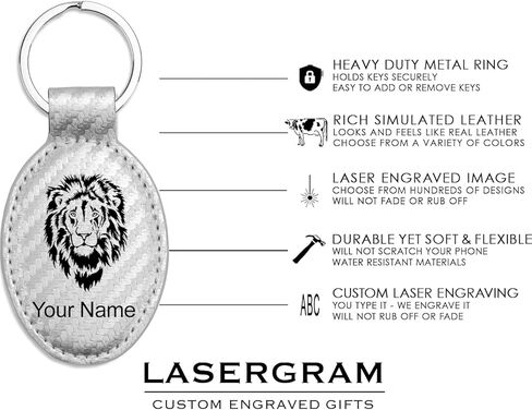 LaserGram Oval Keychain, Mermaid, Personalized Engraving Included in Saudi Arabia