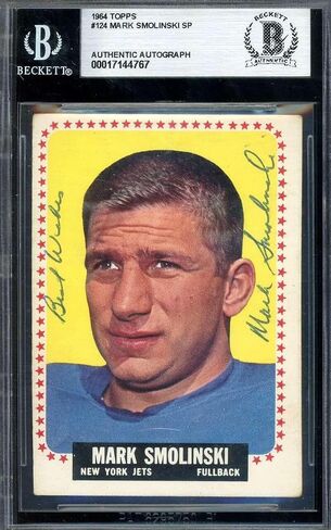 مارك سمولينسكي بيكيت باس وقع 1964 Topps Rookie Autograph - كرة القدم Slabbed بطاقات المبتدئين الموقعة in Saudi Arabia